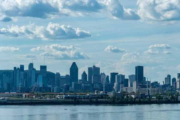 Montreal Julio 2020 Montreal Skyline Desde Puente Samuel Champlain —  Fotos de Stock