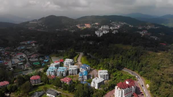Una vista aérea de Cameron Highlands, Malasia — Vídeos de Stock