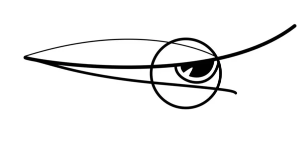 Auge Auge Minimalistisches Lineares Muster Vektor — Stockvektor
