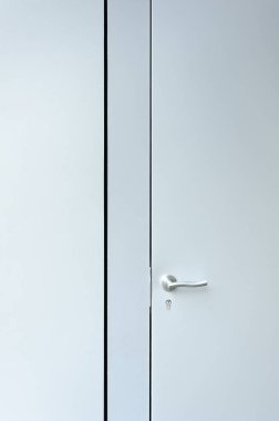 çizgi ve düğme, minimal ve boşluk ile metal kapı 