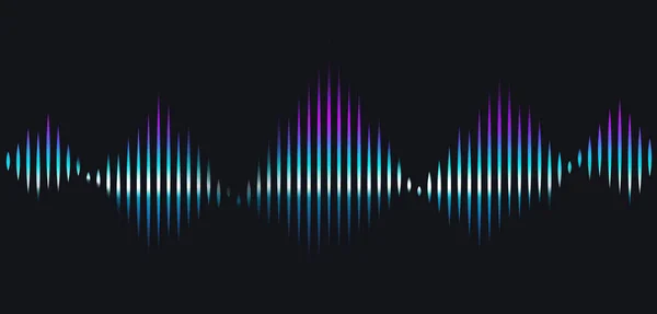 Sound Waves Technological Sound Rhythms — Stock Vector