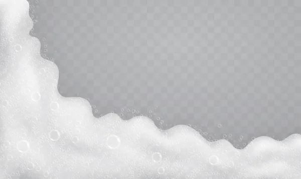 Mousse Avec Bulles Savon Vue Sur Dessus Flux Savon Shampooings — Image vectorielle