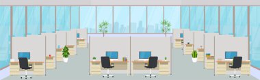 Modern ofis merkezi işyerleri ile. Ortak çalışma, Tasarım 