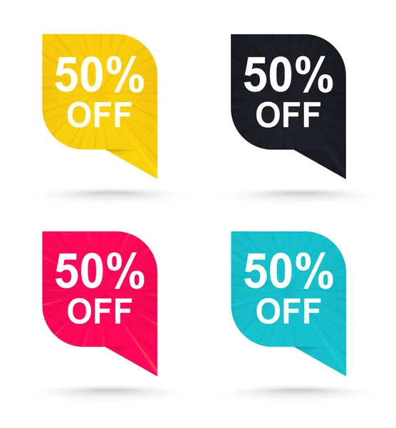 Final sale discount sticker 50 . Promotional tags special offers banner. — Stock Vector