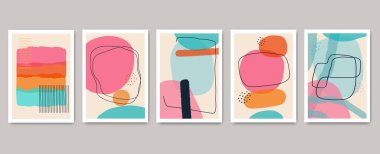 Soyut minimalist kaplama geometrik model arka planı. Broşür, poster, duvar dekorasyonu için renkli tasarım.