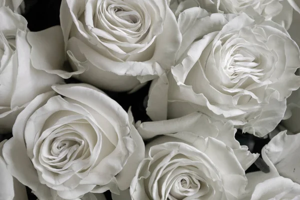 Black and white roses flower bouquet