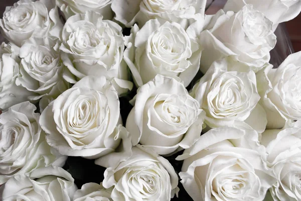 Black White Roses Flower Bouquet — Stock Photo, Image