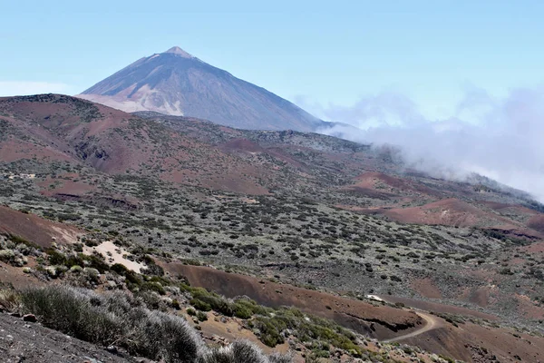 Monte Teide Vulcão Tenerife Nas Ilhas Canárias Seu Cume 718 — Fotografia de Stock