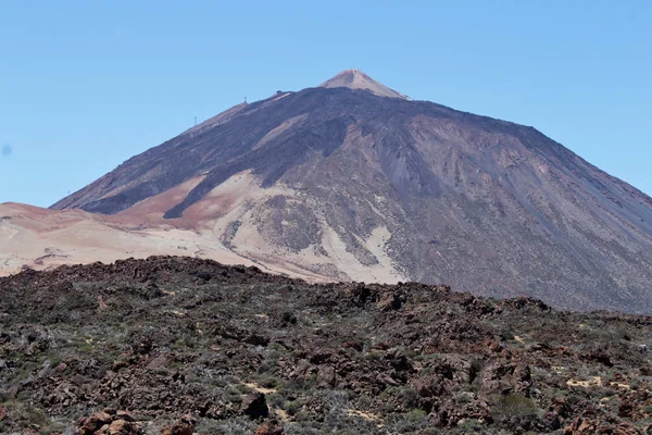 泰德山是加那利群岛特内里费岛的一座火山 718 米山顶是西班牙的最高点 也是大西洋岛屿海平面以上的最高点 与提德国家公园一起被命名为世界遗产 — 图库照片