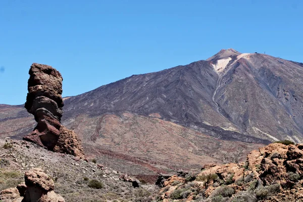 Mount Teide Sopka Ostrově Tenerife Kanárských Ostrovech Jeho 718Metr Summit — Stock fotografie