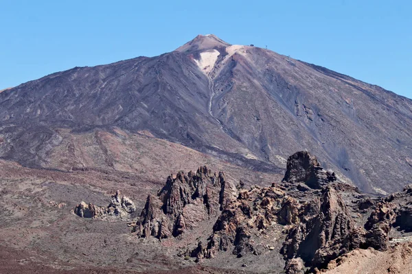 Mont Teide Est Volcan Des Îles Canaries Situé Tenerife Son — Photo