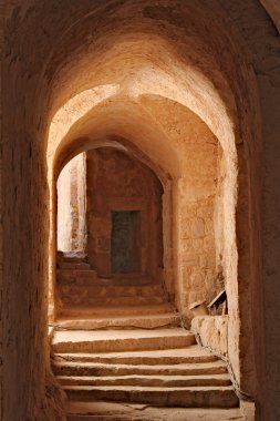 Fakhr-al-Din el-Maani Kalesi. Antik şehir Palmyra Suriye Çölü üzerinde (kısa bir süre önce savaş, 2011 kalıntıları)