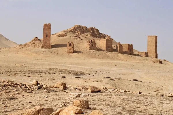 墓穴谷 叙利亚沙漠上的帕尔米拉古城遗址 战前不久 2011年 — 图库照片