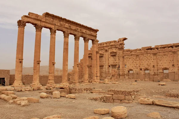 Руины Древнего Города Пальмира Сирийской Пустыне Незадолго Войны — стоковое фото