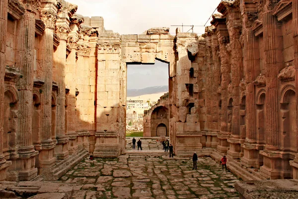 Baalbek Romok Bacchus Templom Régi Föníciai Város Hellenisztikus Időszakban Heliopolis — Stock Fotó