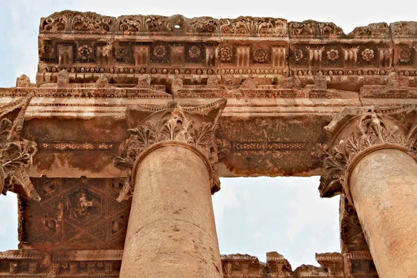 Baalbek Romjai Jupiter Templom Ősi Föníciai Város Hellenisztikus Időszakban Heliopolis — Stock Fotó