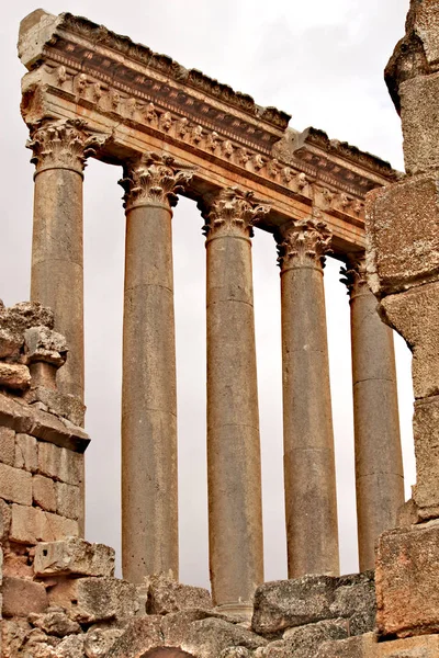 Baalbek Romjai Ősi Föníciai Város Hellenisztikus Időszakban Heliopolis Ismert — Stock Fotó