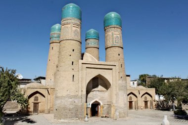Buhara'tarihi cami Chor Mino Halife medrese Niyaz-kul bilinen,; Kültür Mirası Anıtı