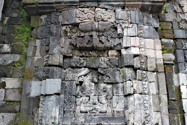 Dekorative Wand Mit Schnitzereien Sewu Tempel Dem Zweitgrößten Buddhistischen Tempelkomplex — Stockfoto