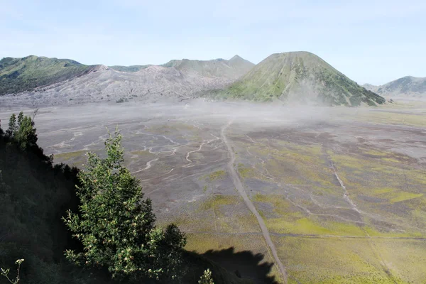 Panoramatický Pohled Aktivní Sopka Bromo Tengger Semeru Národní Park — Stock fotografie