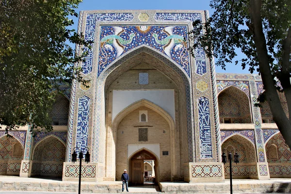 Uzbekistán Septiembre 2014 Bujará Nadir Divan Begi Madrasah Parte Del — Foto de Stock