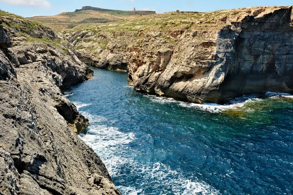 Garganta de Wied il-Ghasri en la isla Gozo — Foto de Stock