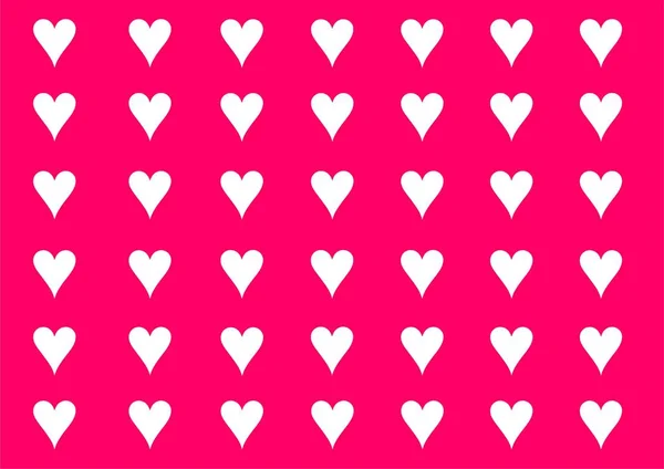 Cartão Postal Dia Dos Namorados Rosa Com Muitos Corações Pequenos — Fotografia de Stock