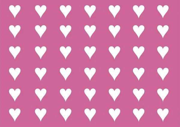 Amor Corazón Fondo Cartel Febrero Blanco Rosa —  Fotos de Stock