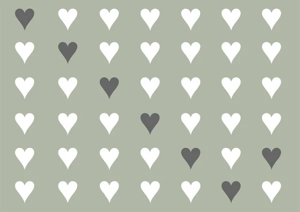 Αγάπη Καρδιά Φόντο Αφίσα Φεβρουαρίου Γκρι Λευκό — Φωτογραφία Αρχείου