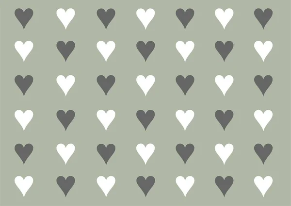 Szerelem Szív Háttér Plakát Február Szürke Fehér — Stock Fotó