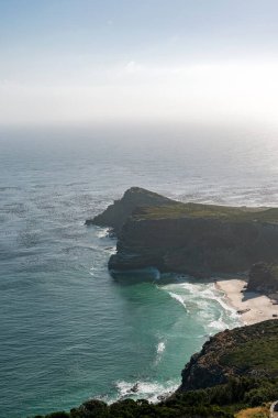 Ümit Burnu manzarası. Atlantik Okyanusu Körfezi, Güney Afrika seyahat noktası.