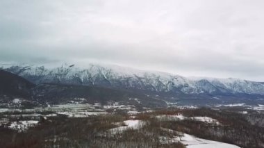 Dağ Suva Kış Zaplanje Sırbistan beyaz hava manzarası
