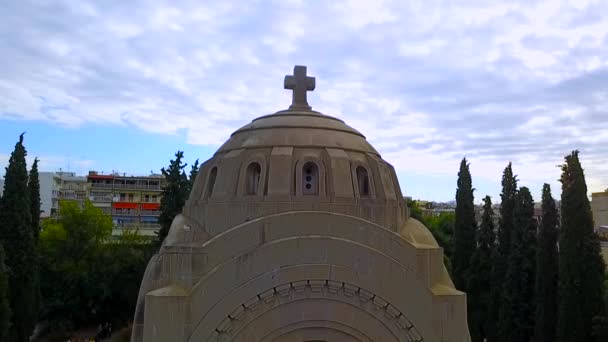 Serbian Chapel Zeitenlik Thessaloniki Slide Orthodox Church First World War — Stock Video