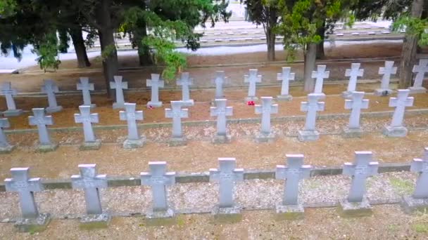 Zeitenlik Cemetery Allied Military — Stock Video