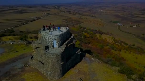 Denkmal Zebrnjak Balkan Kumanovo Natur Luftaufnahme Mcedonien — Stockvideo