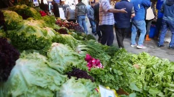 Kadikoy Turkiet September 2016 Olika Typer Frukt Och Grönsaker Till — Stockvideo