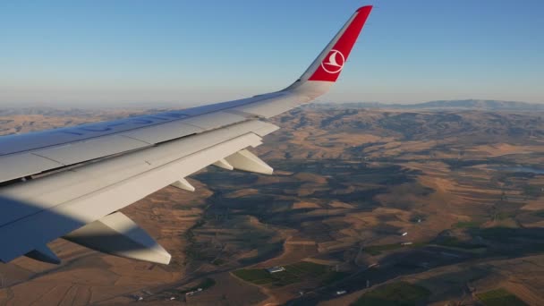 Keyseri Turquia Setembro 2016 Paisagem Keyseri Turquia Vista Janela Avião — Vídeo de Stock