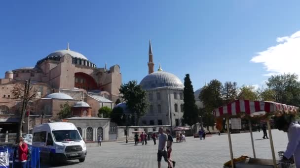 Istanbul Turchia Settembre 2016 Cattedrale Moschea Hagia Sophia Ayasofya Convertita — Video Stock