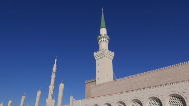 Masjid Nabawi Albo Nabawi Meczet Meczet Proroka Medina Miasto Światła — Wideo stockowe