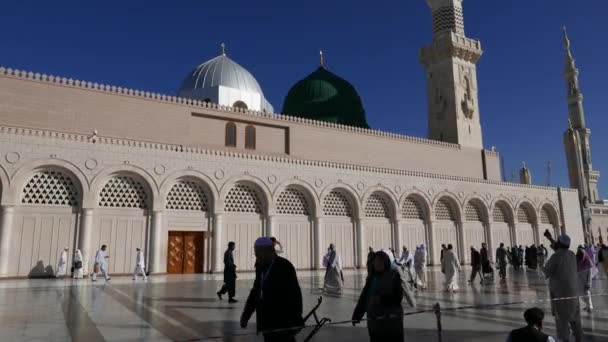 Medina Arabia Saudita Dic 2016 Mezquita Nabawi Medina Ciudad Luz — Vídeos de Stock