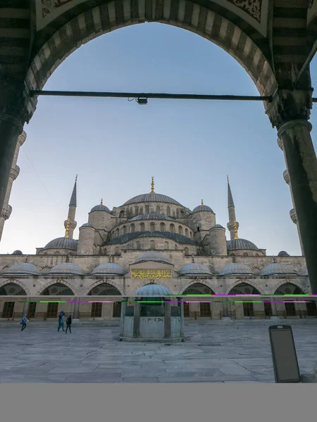 Externí Pohled Mešitu Sultanahmet Istanbulu Turecko — Stock fotografie