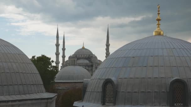 Blauwe Moskee Sultanahmet Camii Istanboel Turkije — Stockvideo