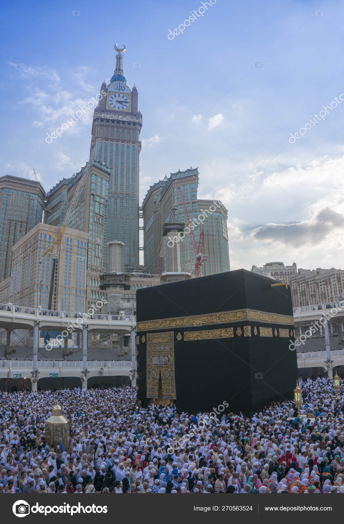 Skyline With Abraj Al Bait Royal Clock Tower Makkah Left In Stock Editorial Photo C Afaizal 270563524