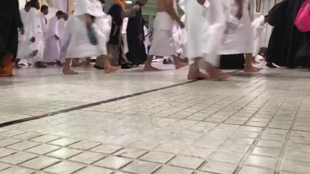 Mekka Juni 2019 Muslimska Pilgrimer Utför Saei Rask Promenad Från — Stockvideo