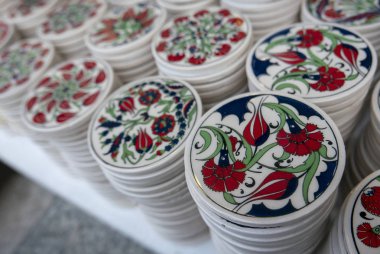 Çiçek kırmızı lale desen trivets coaster satılan çeşitleri 