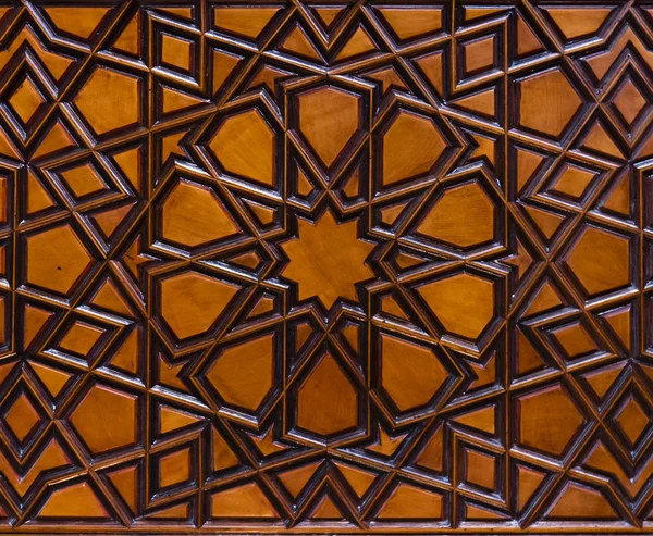 Symetricky Islámský Dřevěný Vzor — Stock fotografie