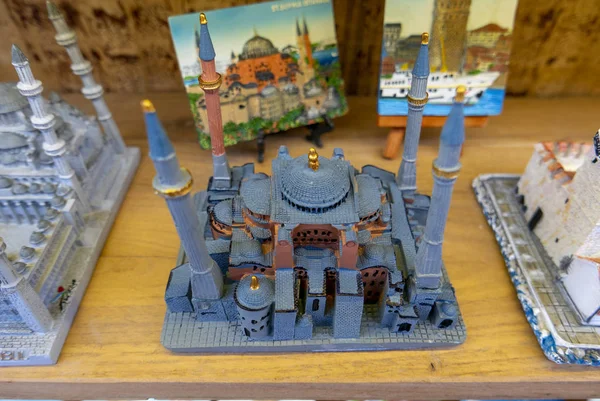 Miniatura di Hagia Sophia venduta in un negozio di Istanbul, Turchia . — Foto Stock