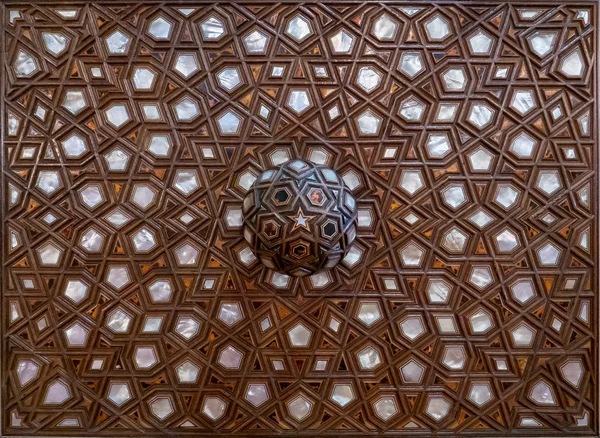 Symetricky Islámský Dřevěný Vzor — Stock fotografie