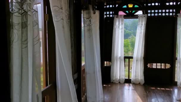 Breezy Praying Room Traditional Malay Home — Stock Video