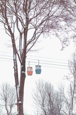 Havada iki kabin, Harkov, Ukrayna, açık hava Teleferiği